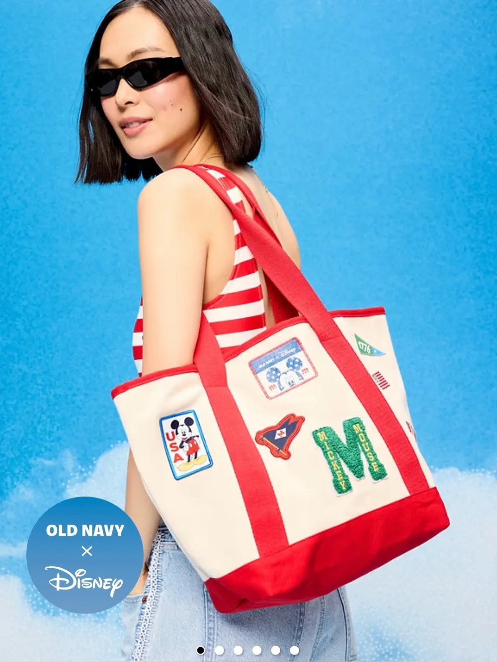 Old Navy x Disney Mickey Mouse Large Tote Bag Brand New